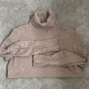 Joseph A Women's Turtle Neck Sweater - Camel Heather